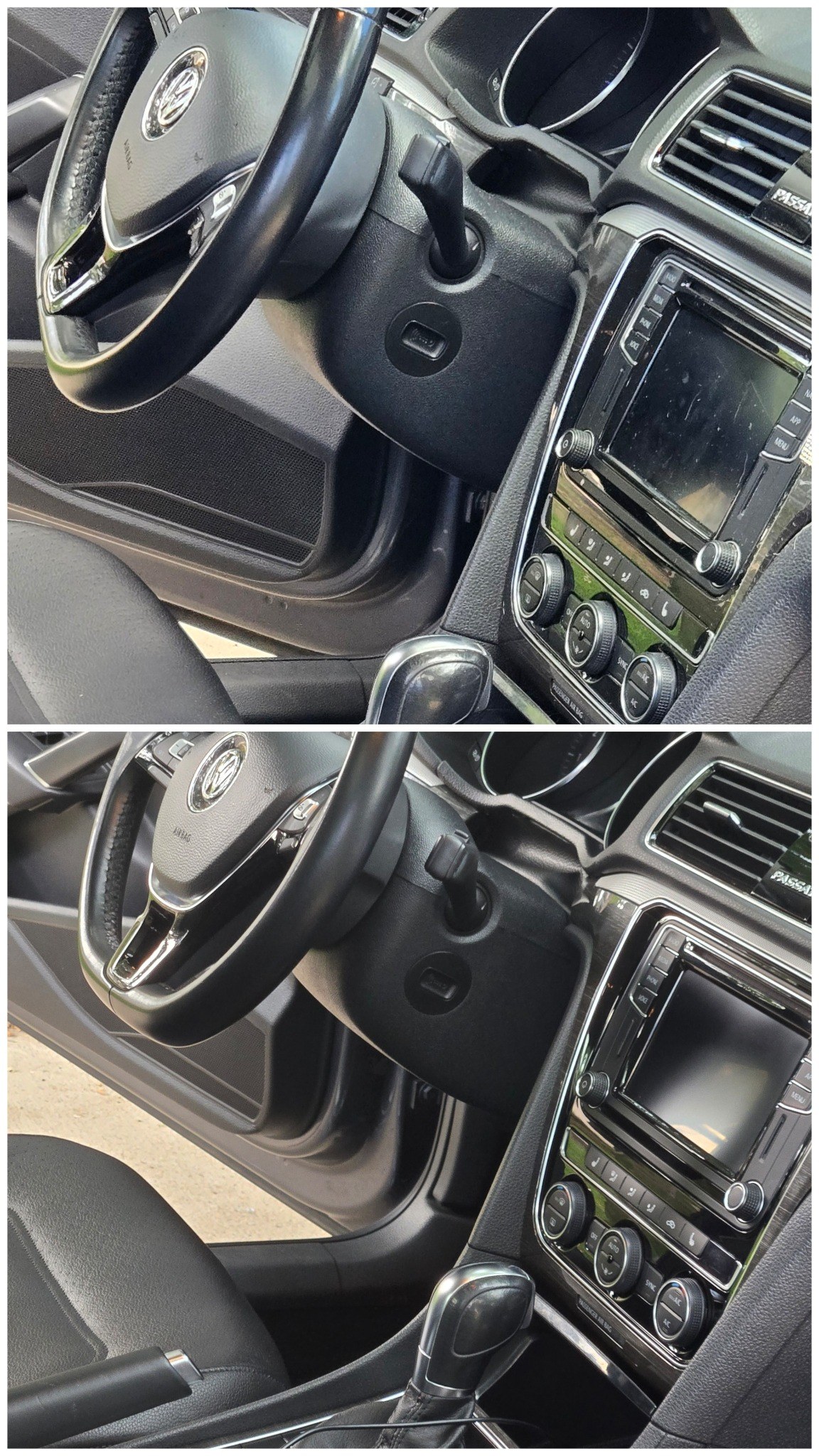 AK Detail driver area before and after result